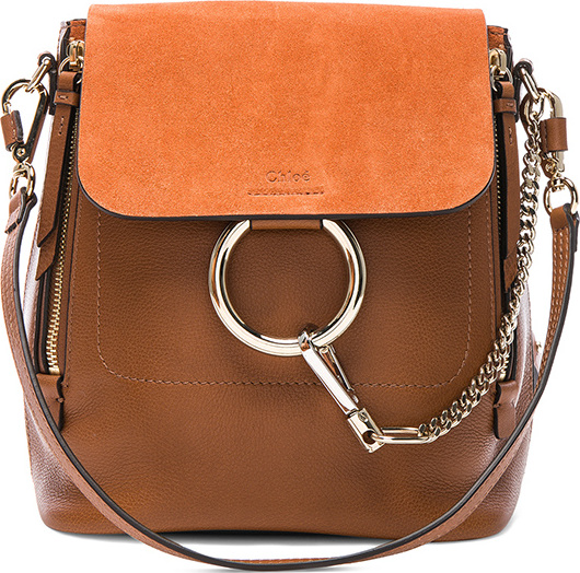 Chloe Small Faye Calfskin & Suede Backpack
