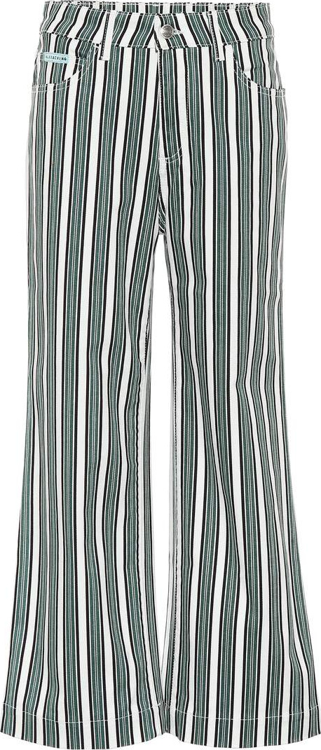 Alexachung Striped cropped jeans