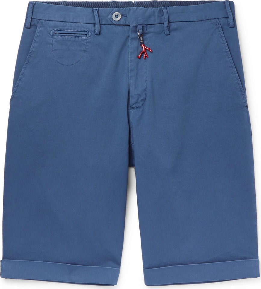 Isaia Slim-Fit Cotton-Blend Twill Bermuda Shorts