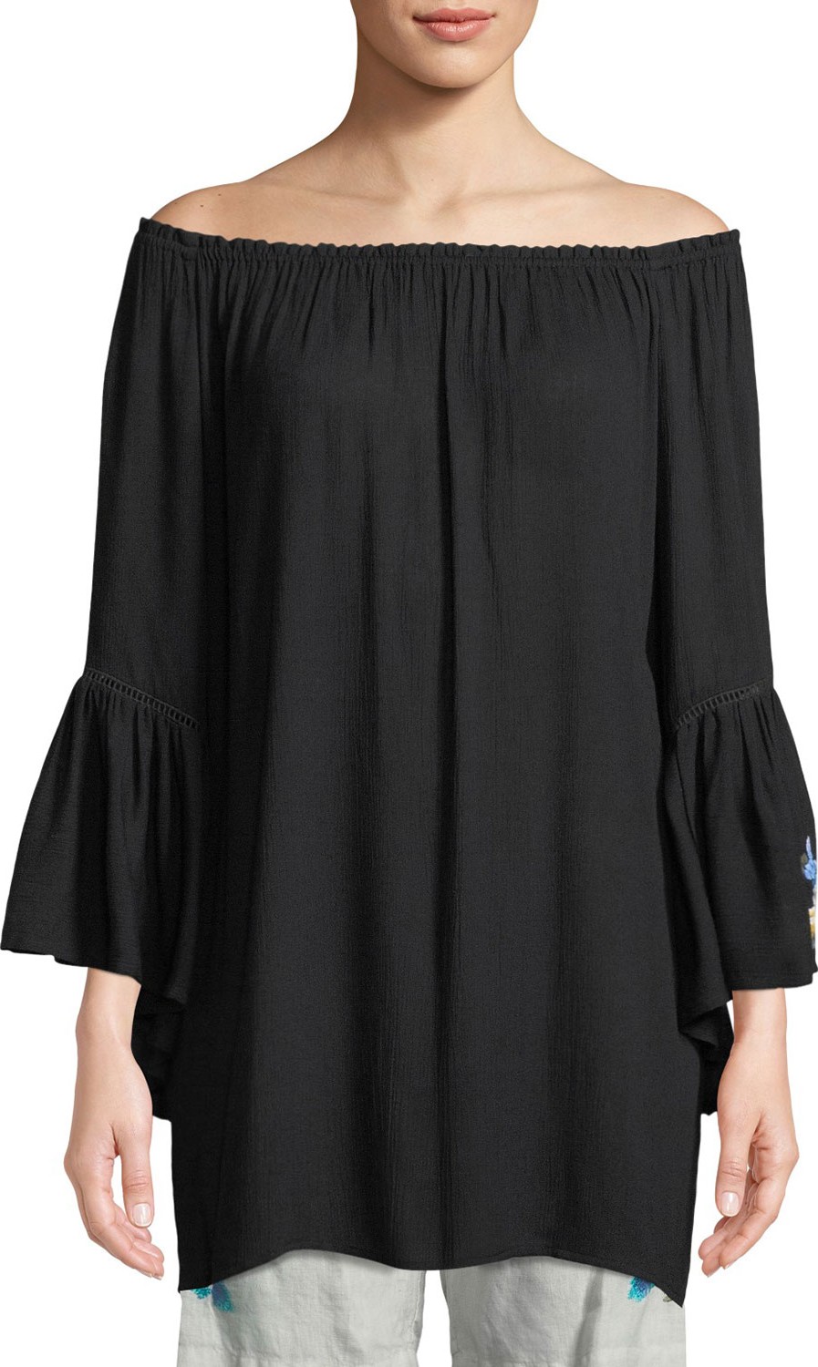 Johnny Was Casey Bell-Sleeve Tunic Coverup, Plus Size
