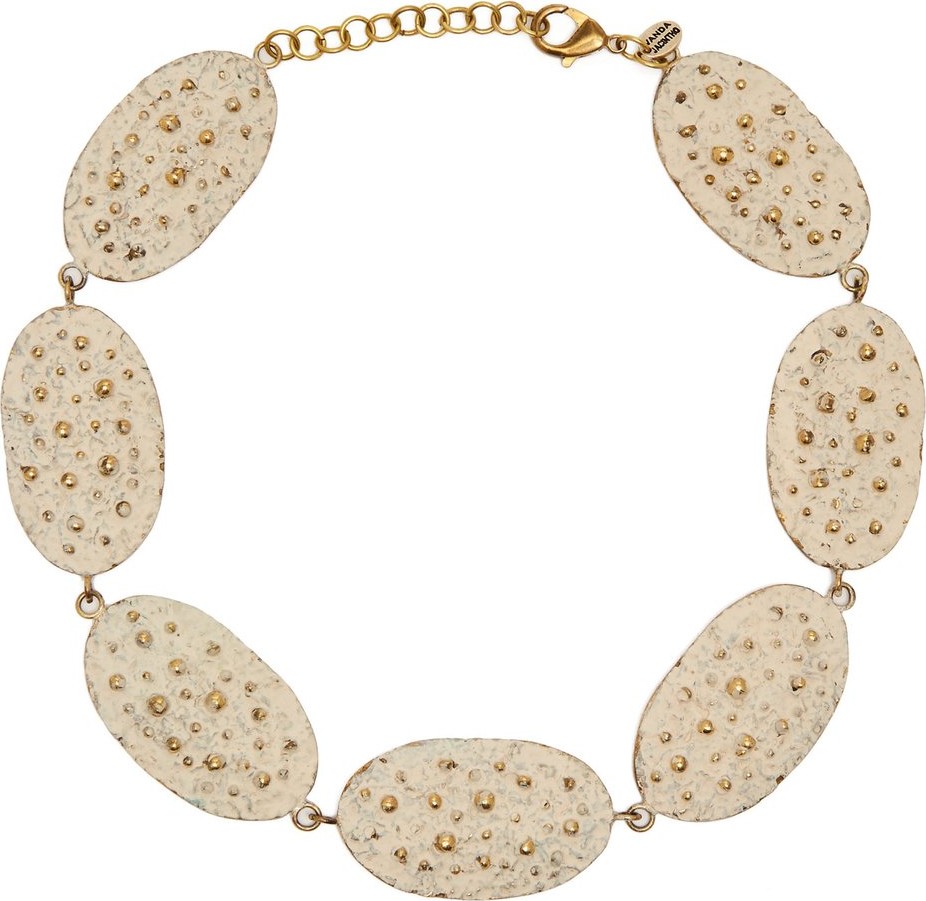 Vanda Jacintho Patina oval-plate necklace