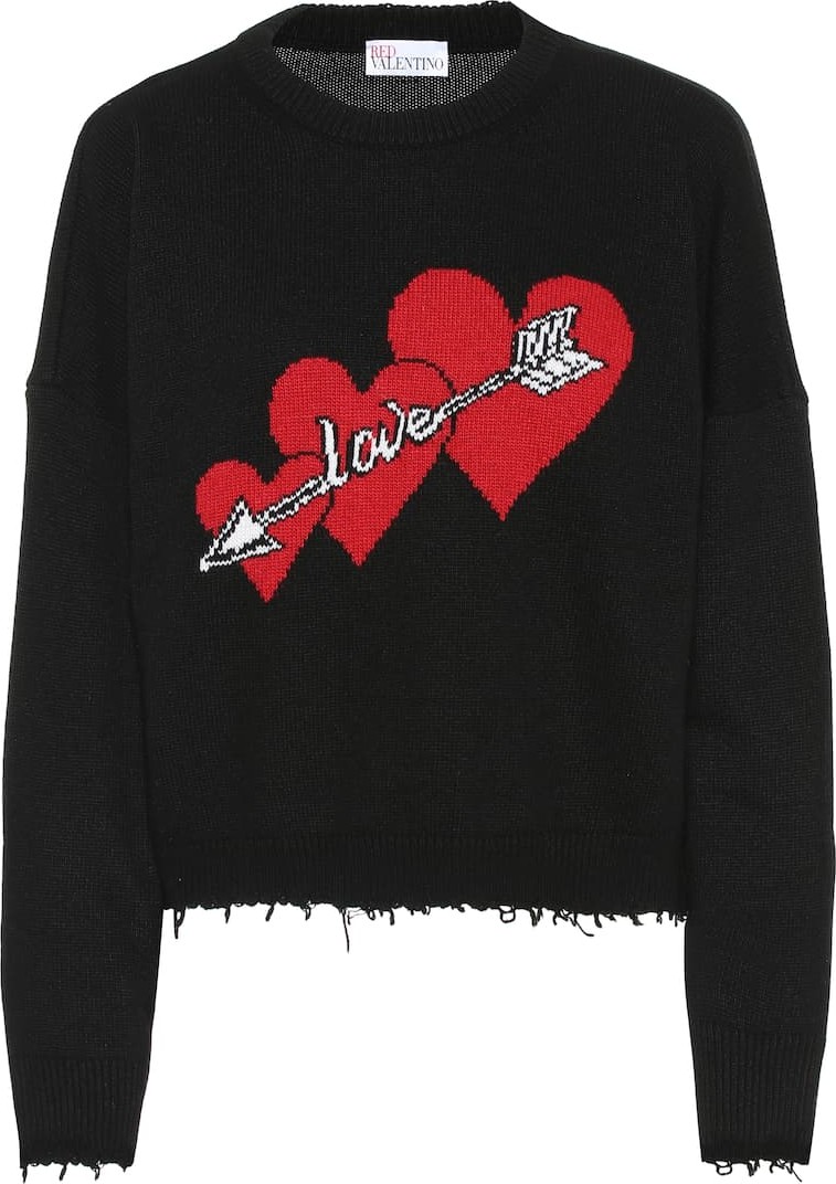 RED Valentino Instarsia wool-blend sweater