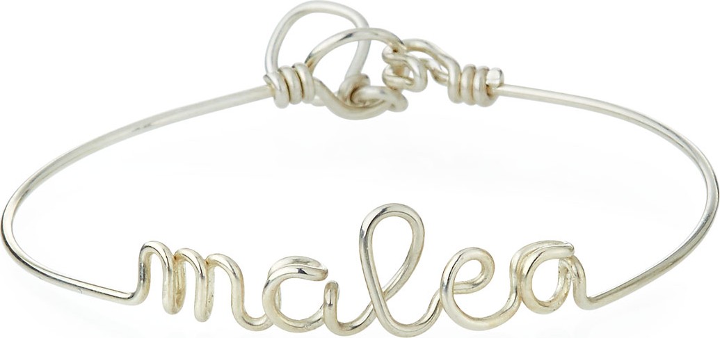 Atelier Paulin Personalized 5-Letter Wire Bracelet, Silver