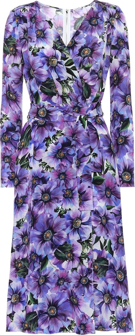 Dolce & Gabbana Floral silk wrap dress