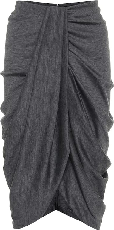 Isabel Marant Datisca wool and cotton midi skirt