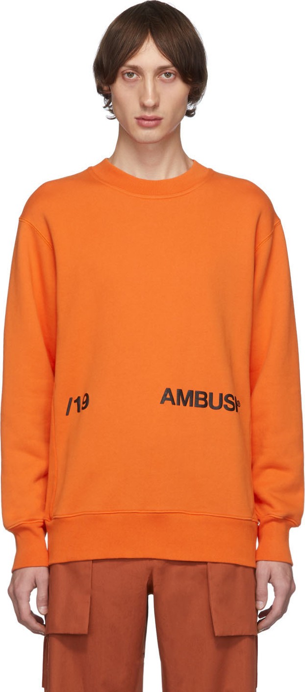Ambush Orange Logo Crewneck Sweatshirt