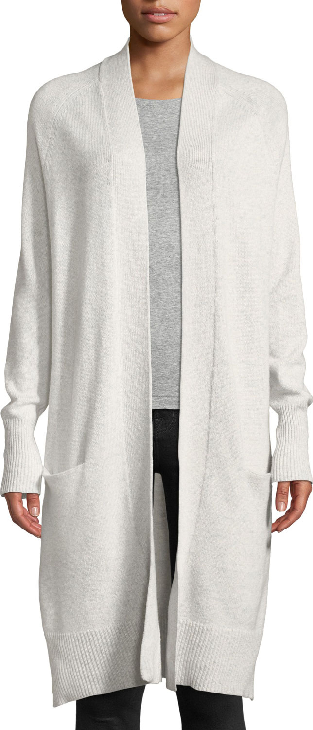 Autumn Cashmere Open-Front Maxi Cashmere Cardigan