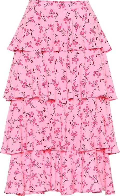 Baum und Pferdgarten Exclusive to Mytheresa – Scarlet floral midi skirt