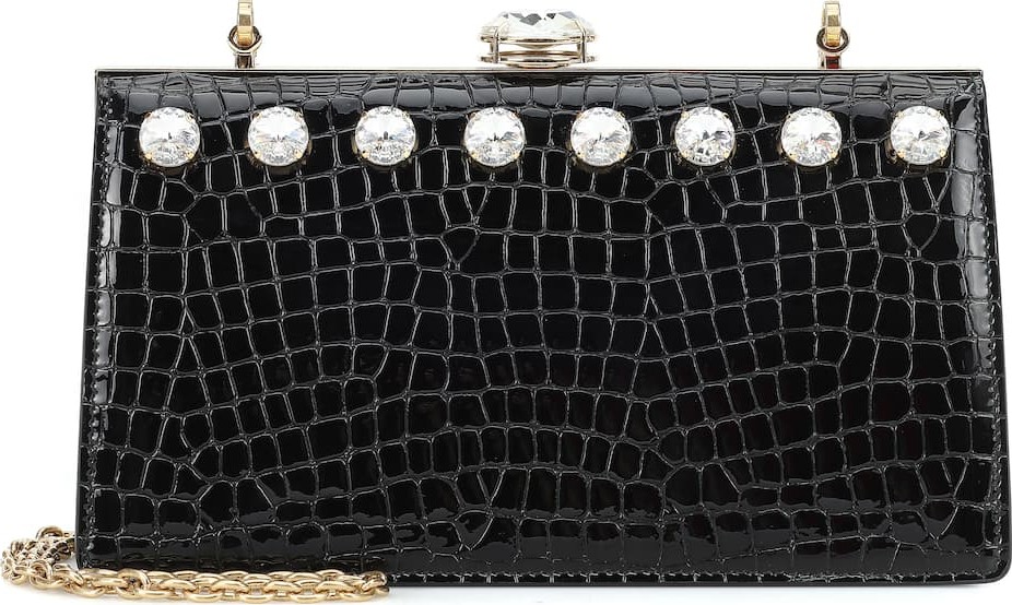 Miu Miu Miu Solitaire leather clutch