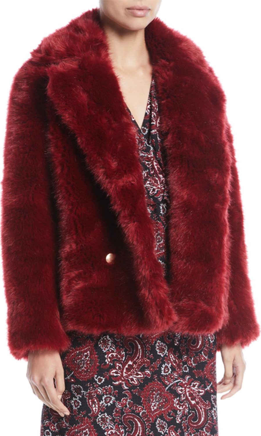 MICHAEL MICHAEL KORS Faux-Fur Pea Coat
