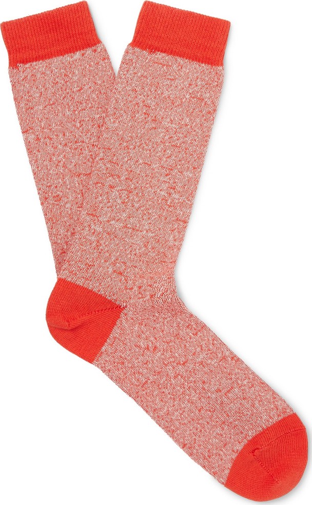 Sunspel Mélange Organic Cotton-Blend Socks