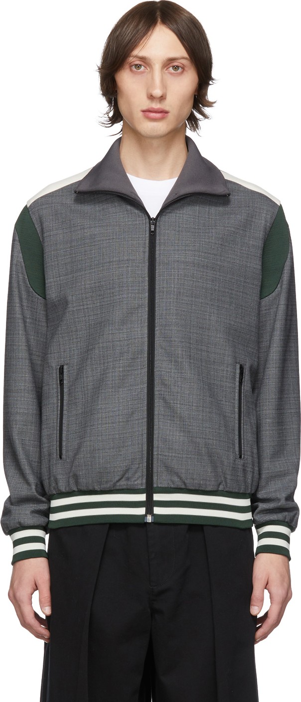Stella McCartney Grey Jerry Blouson Track Jacket
