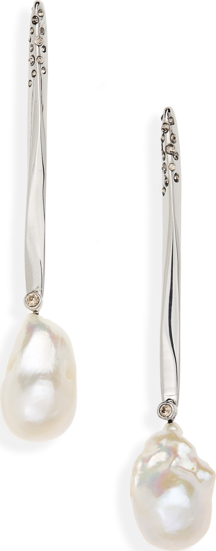Alexander McQueen Pearl Linear Drop Earrings