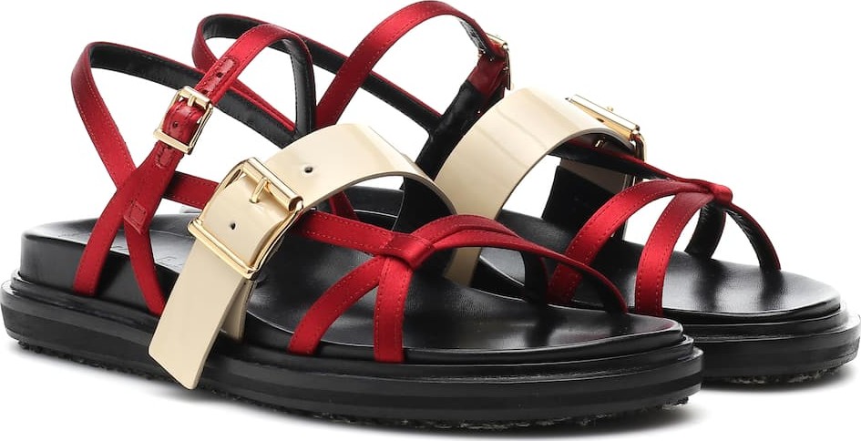Marni Leather-trimmed sandals