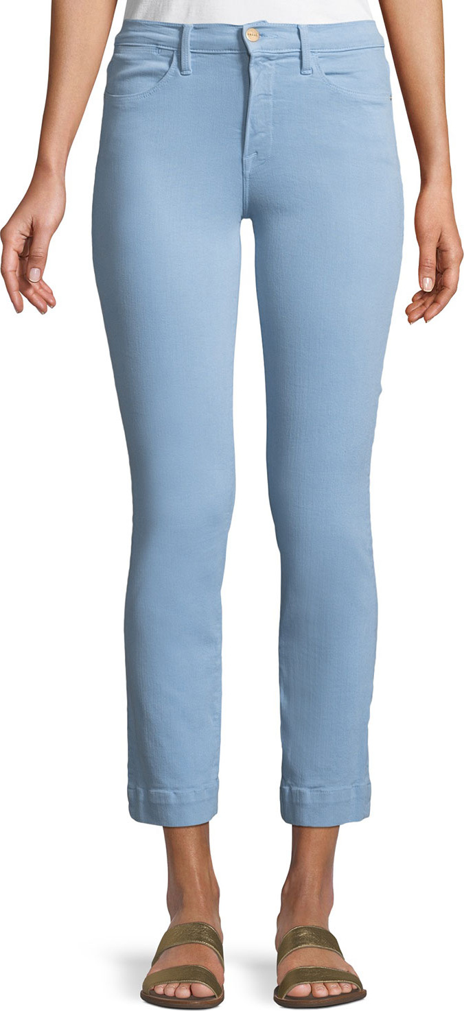 FRAME DENIM Le High Straight-Leg Ankle Jeans with Blind Stitch