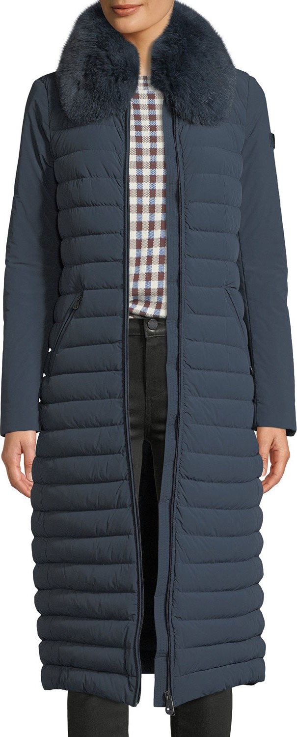 Peuterey Zambla Long Down & Fur Coat