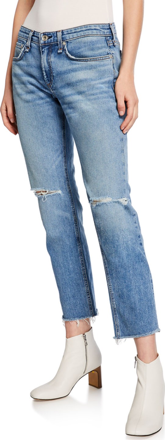 Rag & Bone Dre Low-Rise Ankle Slim Boyfriend Jeans