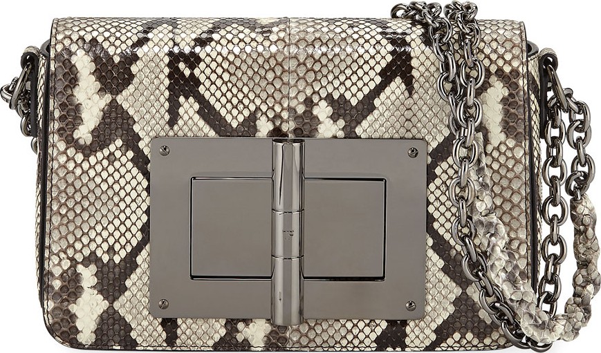 TOM FORD Natalia Large Python Shoulder Bag