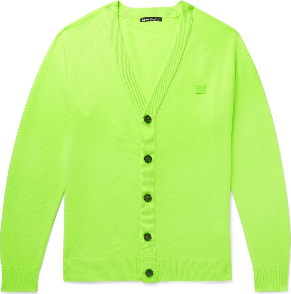 Acne Studios Neve Logo-Appliquéd Wool Cardigan