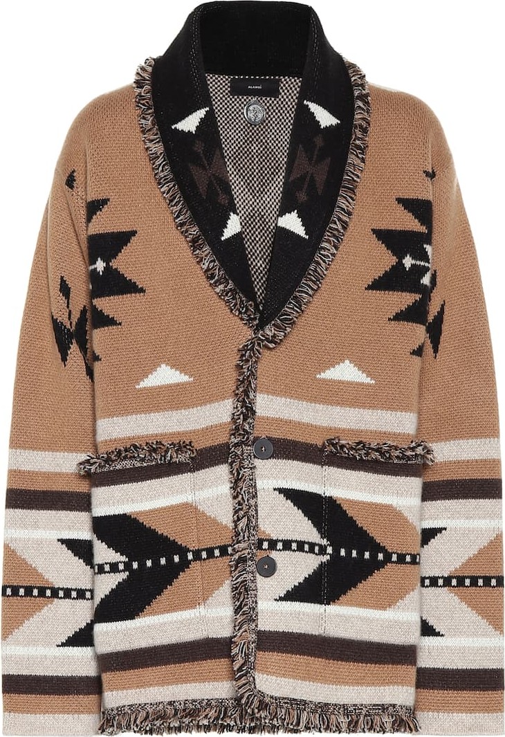 Alanui Jacquard cashmere cardigan