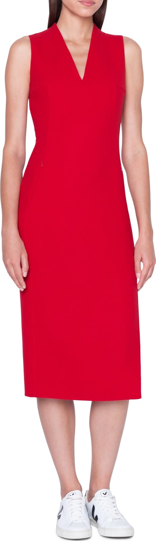 Akris Double Face Wool Crepe Sheath Dress