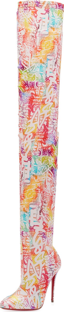 Christian Louboutin Gravitissima Over-The-Knee Red Sole Boots Christian Louboutin Gravitissima Over-The-Knee Red Sole Boots