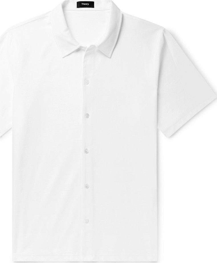 Theory Isak Textured-Cotton Shirt