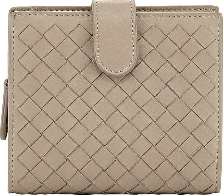 Bottega Veneta Small French Woven Bi-Fold Wallet
