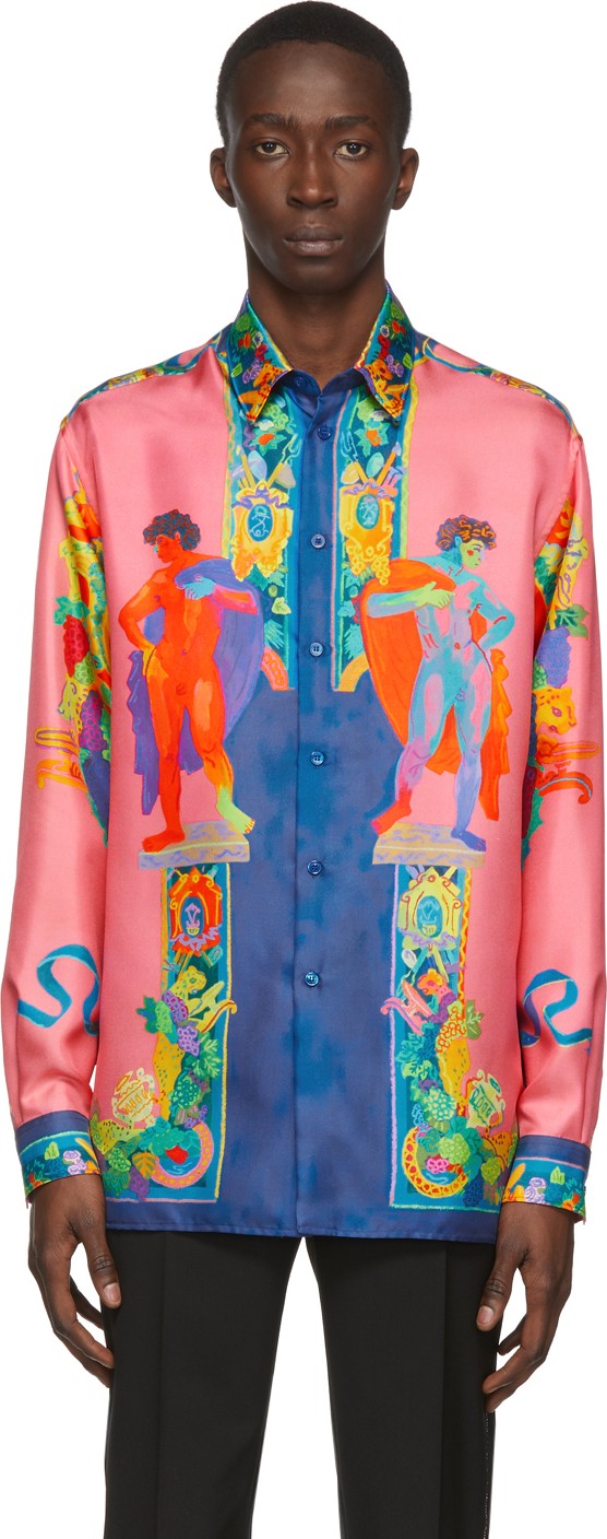 Versace Multicolor Silk Shirt