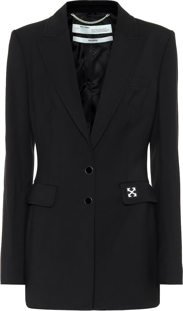 Off White Wool-blend blazer