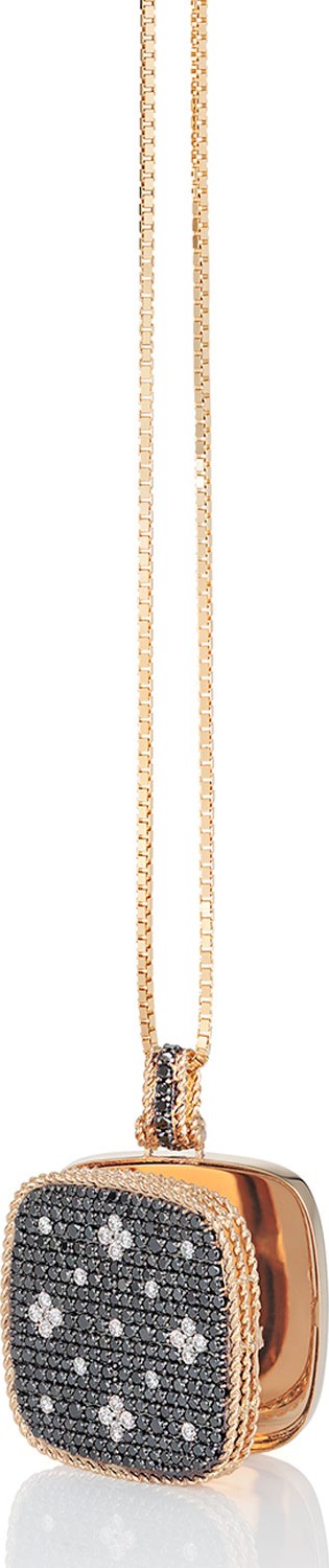 Roberto Coin 18k Rose Gold Venetian Princess Diamond Locket Necklace, 34"