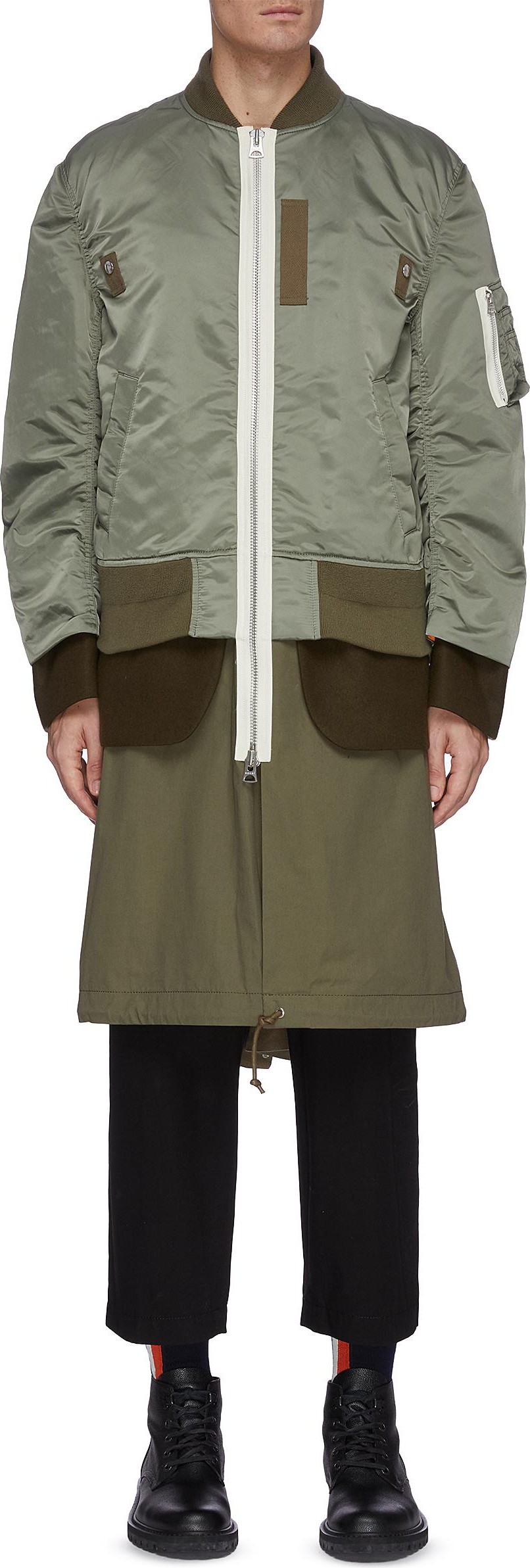 Sacai MA-1 fishtail parka jacket
