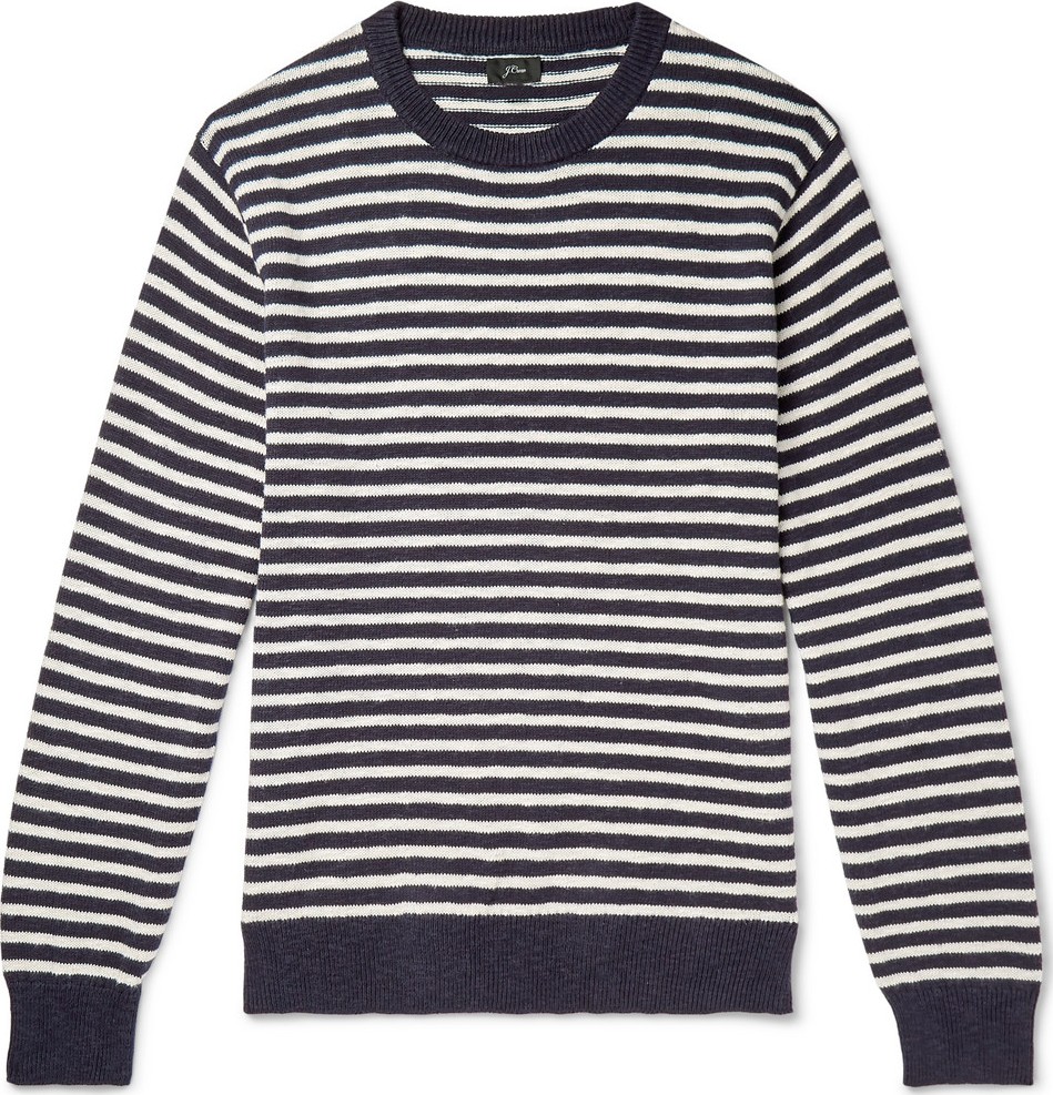 J.Crew Striped Slub Cotton Sweater