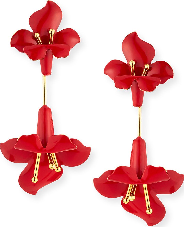 Jennifer Behr Orquida Flower Drop Earrings