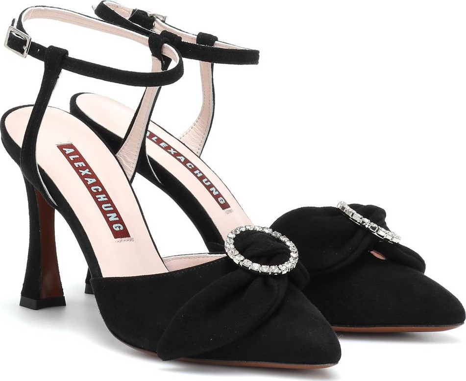 Alexachung Embellished suede pumps