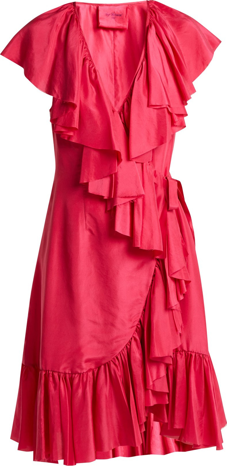 Loup Charmant Ruffled silk wrap dress