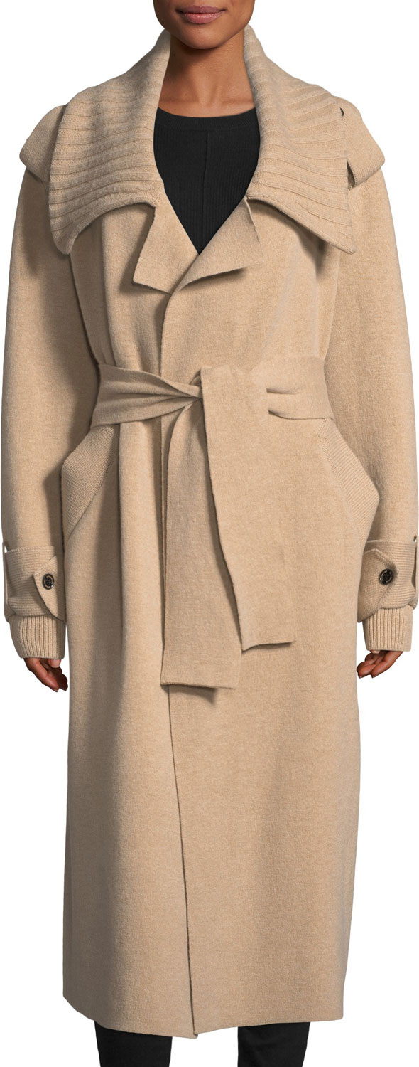 Burberry London England Wool-Blend Long Coat