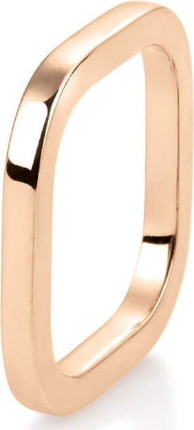 GINETTE NY 18k Rose Gold Square Ring, Size 7