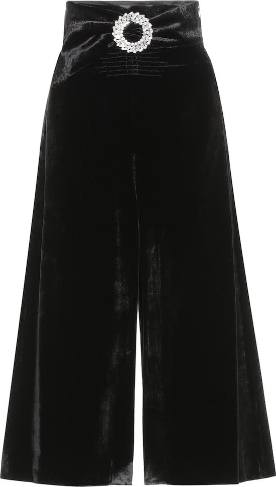 Miu Miu Velvet high-rise midi skirt