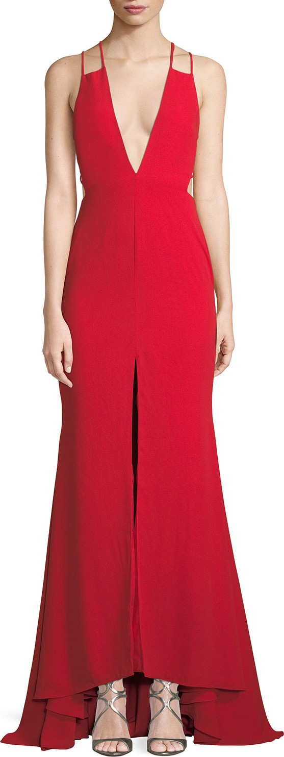 Fame and Partners Surreal Dreamer Deep V-Neck Gown