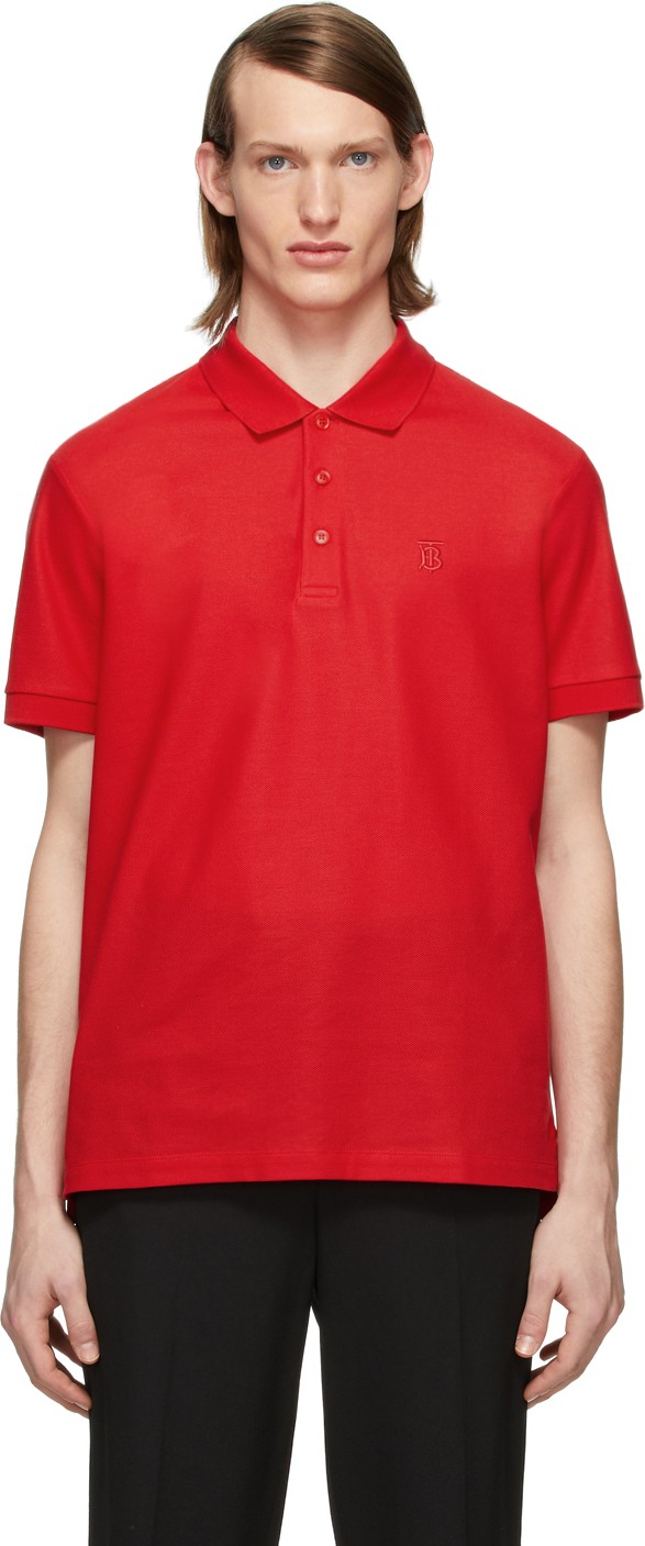 Burberry London England Red Eddie Polo