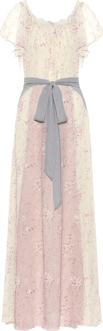 LOVESHACKFANCY Evelyn floral silk maxi dress