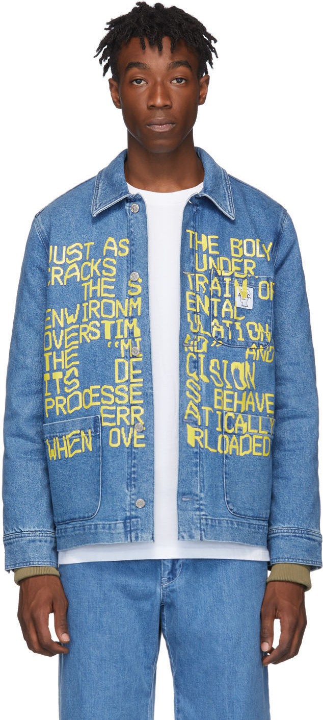 A.P.C. Indigo Brain Dead Edition Denim Imhotep Jacket