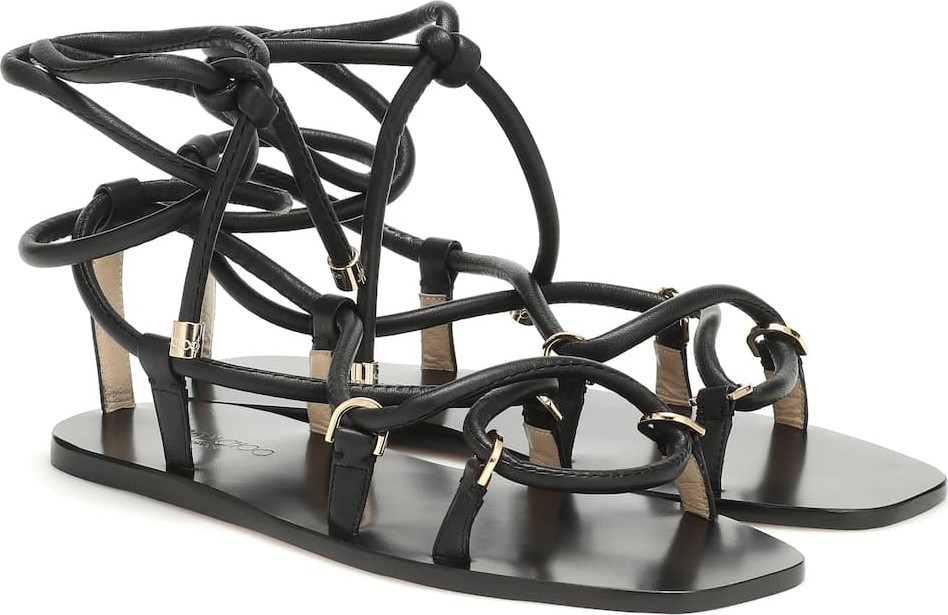 Jimmy Choo Aziza Flat leather sandals