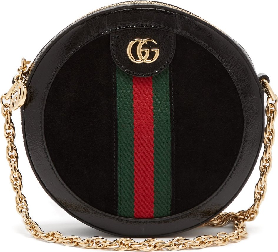 Gucci Ophidia leather and suede cross-body bag