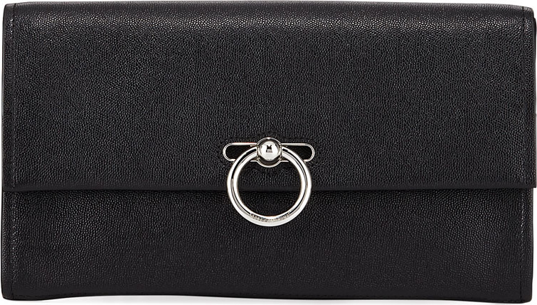 Rebecca Minkoff Jean Leather Clutch Bag - Silvertone Hardware