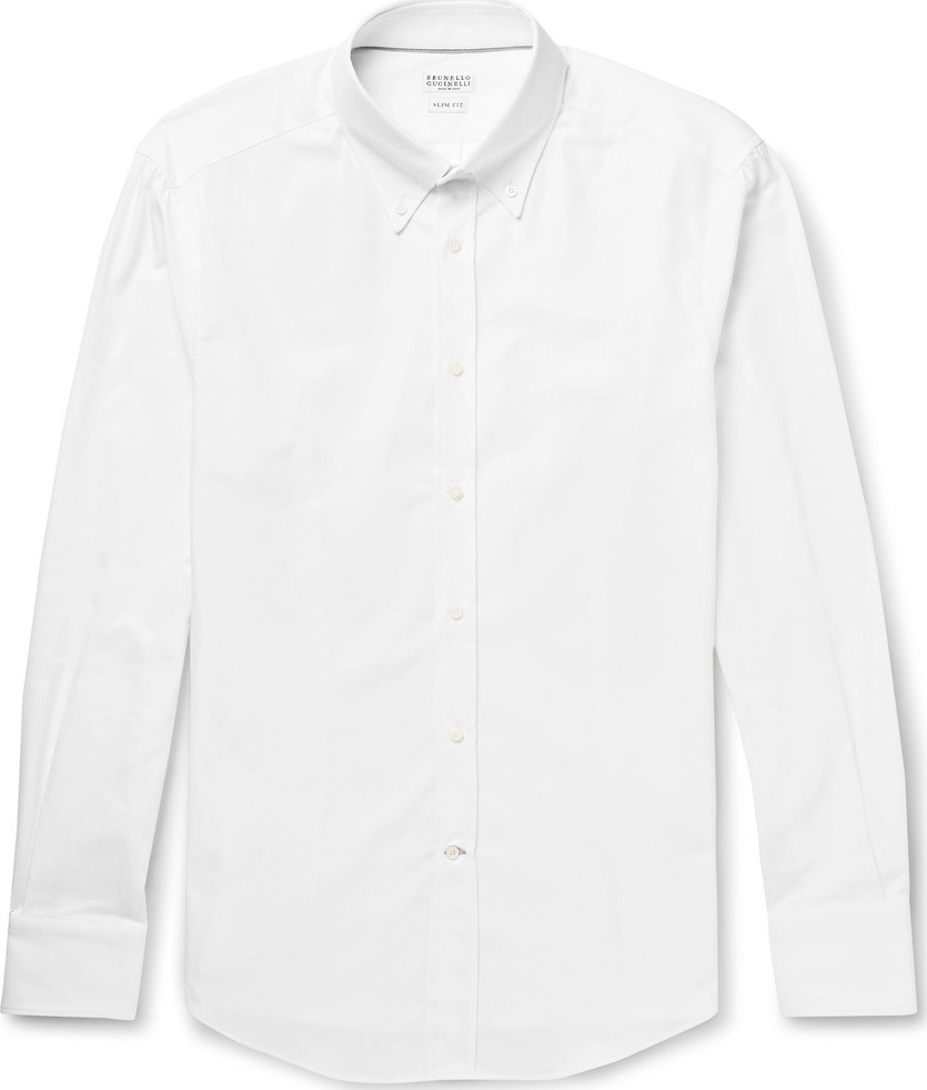 Brunello Cucinelli Button-Down Collar Cotton Shirt