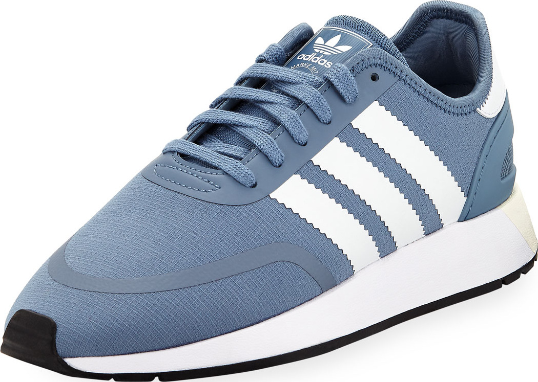 Adidas N-5923 Fabric Sneakers with Leather 3-Stripes