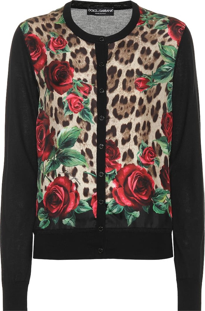 Dolce & Gabbana Floral silk and cashmere cardigan