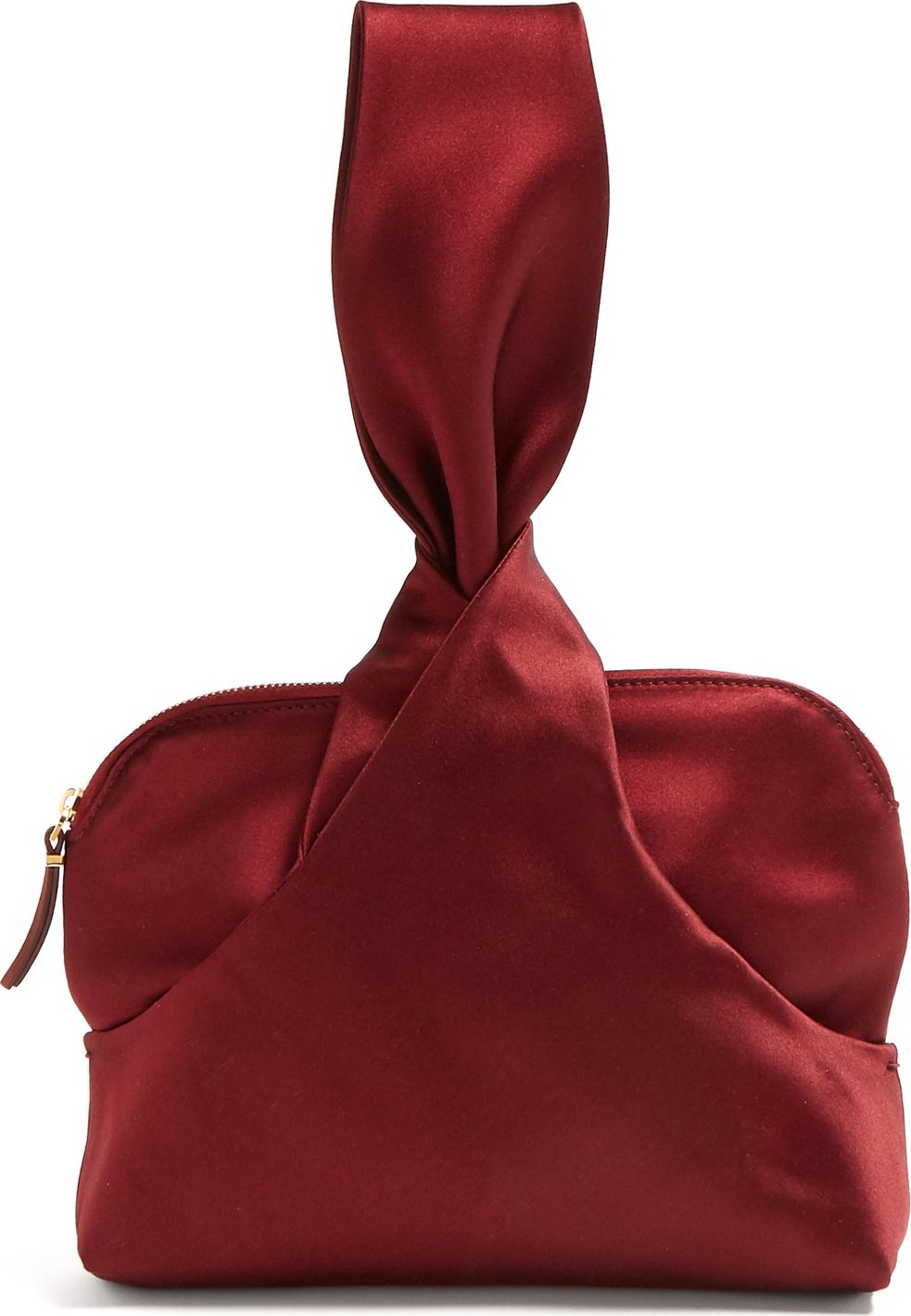 THE ROW Knotted silk-satin wristlet clutch